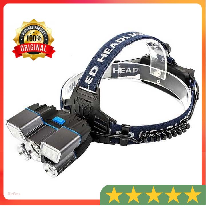 Albinaly Senter Kepala Headlamp Cree XM-L2+2XPE+Red Blue LED - TG-007