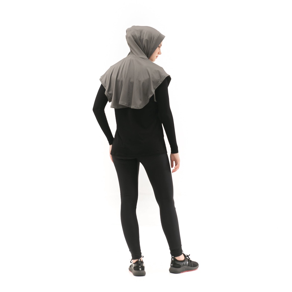 NOORE - Nadeen Sport Hijab - Dark Grey - Jilbab Olahraga-6