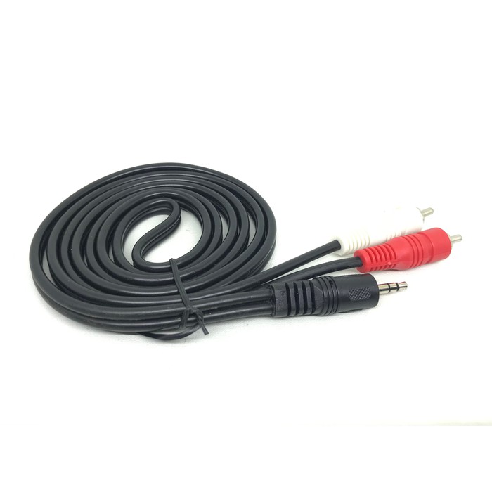 Kabel Mini Stereo to 2 RCA 1.5M / Kabel 1 ke 2 panjang 1,5 Meter