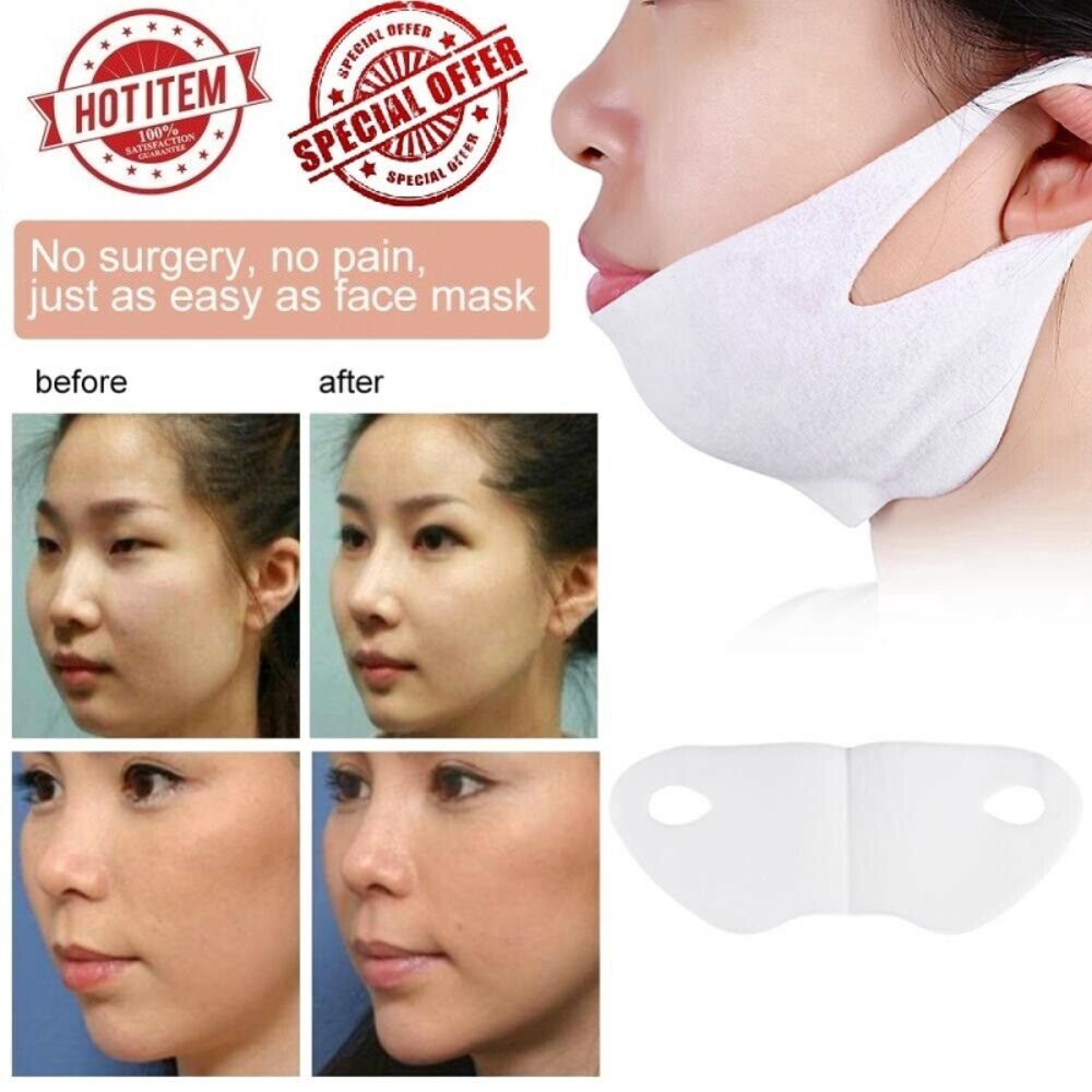 Masker Penirus Wajah Alami Miracle V Shaped 4D Perfect V Lifting