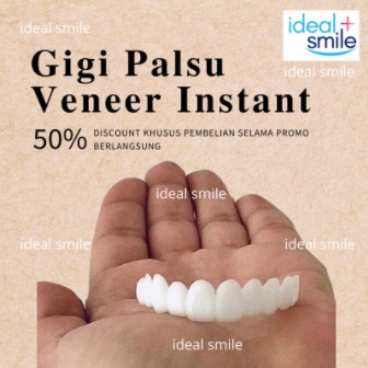 9.9 IDEAL SMILE GIGI PALSU ATAS BAWAH GIGI PALSU INSTAN LEPAS PASANG VENEER GIGI