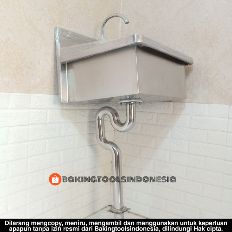 Spoel Hoek Sink Janitor Stainless SUS 201 / Wastafel Rumah Sakit