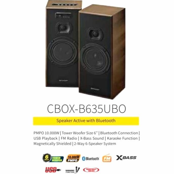 PROMO GILA... SPEAKER AKTIF SHARP CBOX-B635UBO 635UBO 10000W PMPO Termurah