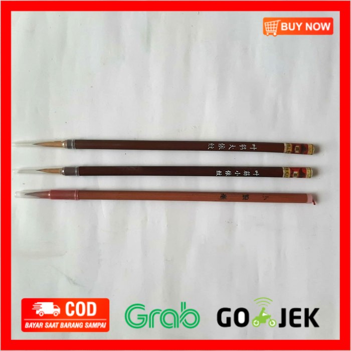 

(BISA COD) Kuas Kaligrafi Maobi Bulu Coklat - Sedang