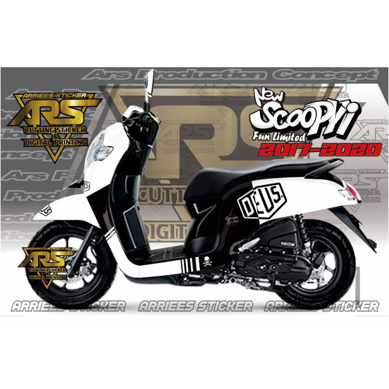 Decal Sticker Scoopy Motif Deus 2017 - 2020 Full Body