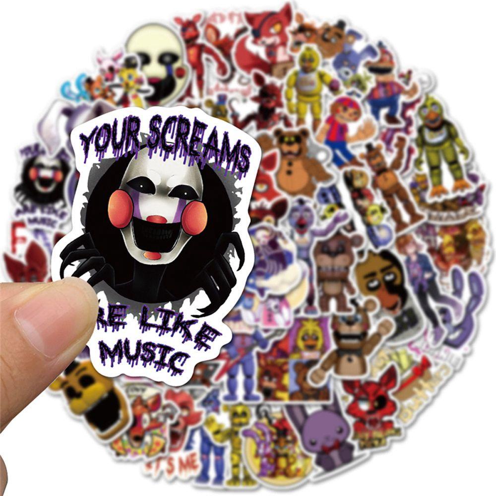 Lanfy Lima Malam Di Freddy Stiker Hadiah Anak Lucu Tahan Air Waterproof Diary Decor Stiker Hias Komputer Tablet Kartun Graffiti Decals