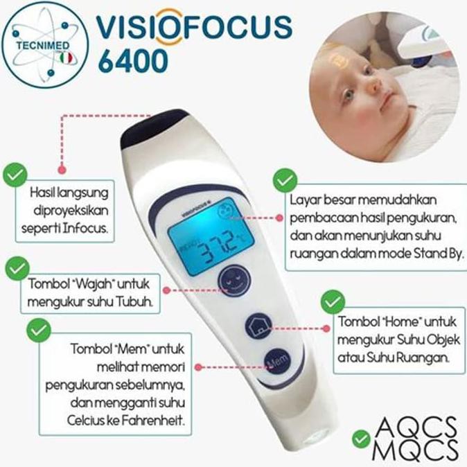 Thermometer Tecnimed Visiofocus 6400 Termometer Bayi Digital Infrared
