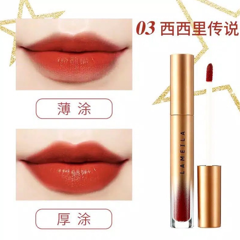 LAMEILA Lip Glaze Lipstik Pelembab Tahan Lama Lip Gloss Pewarna Bibir Cair Pelembab Lipstik LS 1021