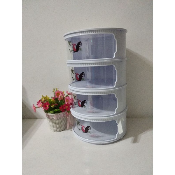 TEMPAT LAUK 4 SUSUN DIAMOND AYAM JAGO/TUDUNG SAJI 4 SUSUN