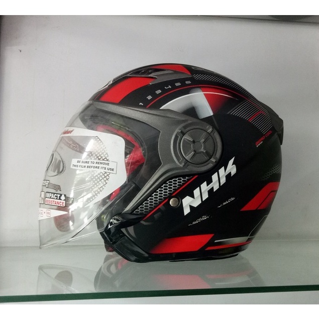 HELM NHK GLADIATOR INDY BLACK RED DOFF ORIGINAL