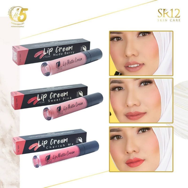 TERLARIS..!! SR12 LIP MATTE CREAM BPOM / LIPSTIK MATTE MAKE UP / BEBAS PARABEN , TAHAN LAMA &amp; RINGAN