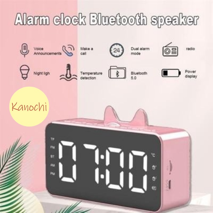 SPEAKER JAM BLUETOOTH Desktop Alarm Q9 LED Digital Clock Display Smart