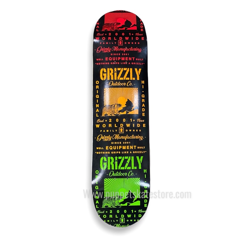 GRIZZLY skateboard deck only 7.8