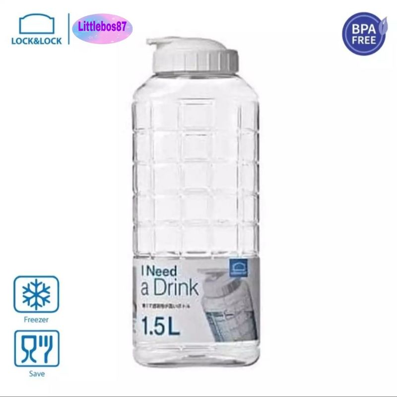 Tempat Air Minum LocknLock Botol Air Minum 15L Chess Water Bottle Lock &amp; Lock 15 Liter Besar karakter infused viral gemoy tahan panas dan dingin X0L1 transparan bening traveling murah-murah souvenir tahan dingin anti tumpah e