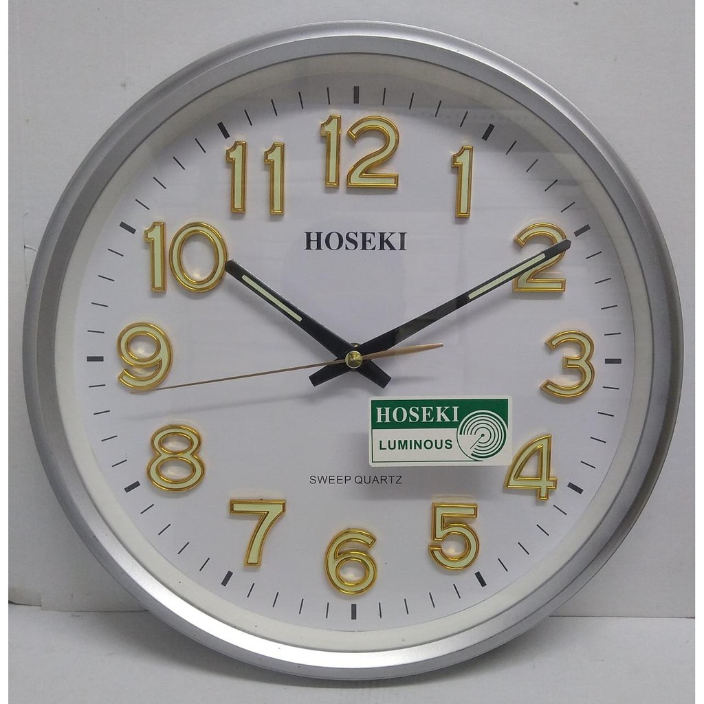 Jam Dinding Senyap / Silent Sweep 3D Wall Clock Hoseki H-9213