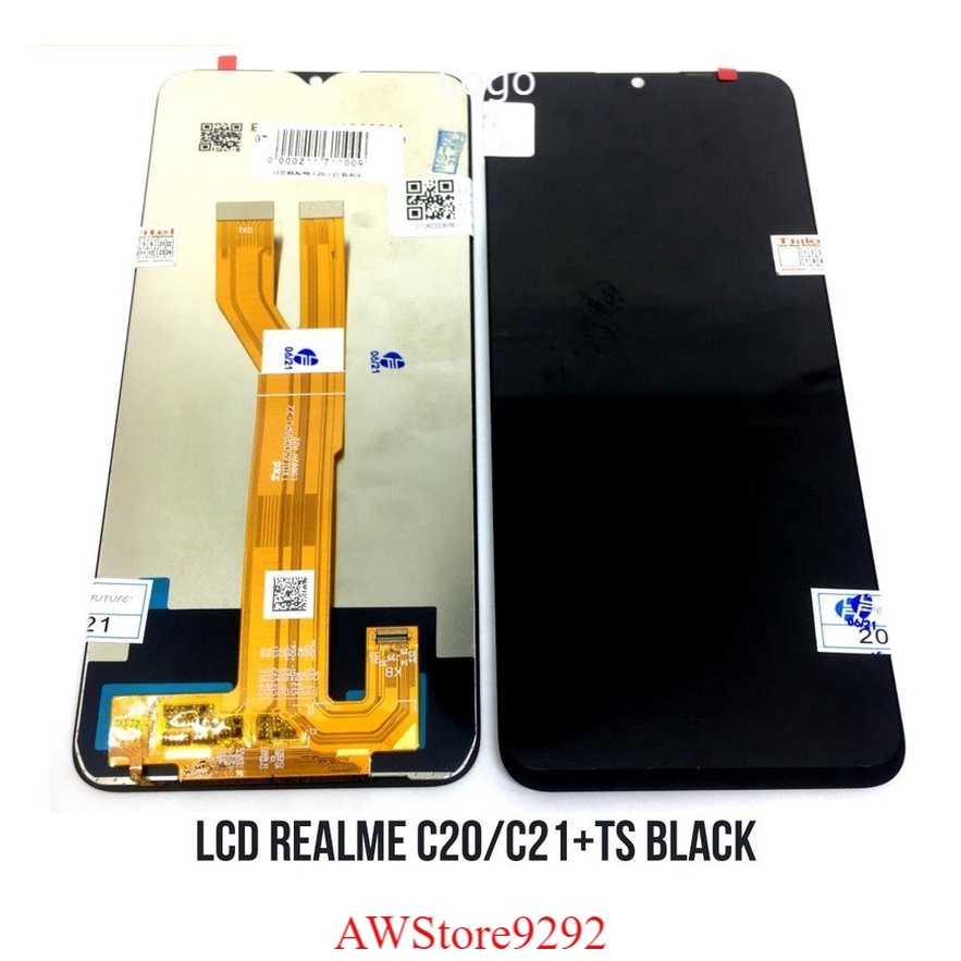 Layar Screen LCD TS Touchscreen Fullset OPPO REALME C20 REALME C21 - Black