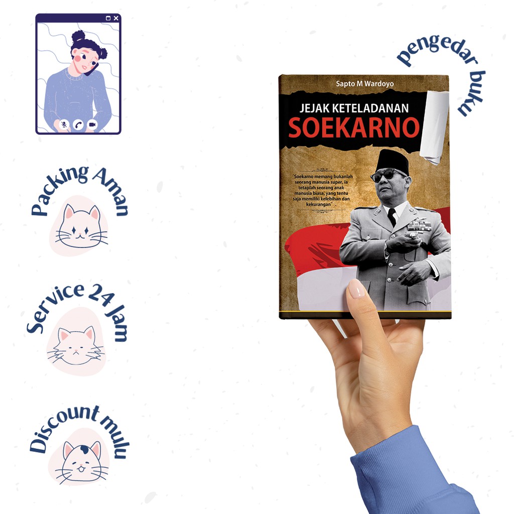 8.8 SALE - BUKU BIOGRAFI SOEKARNO - BUKU KETELADANAN SOEKARNO