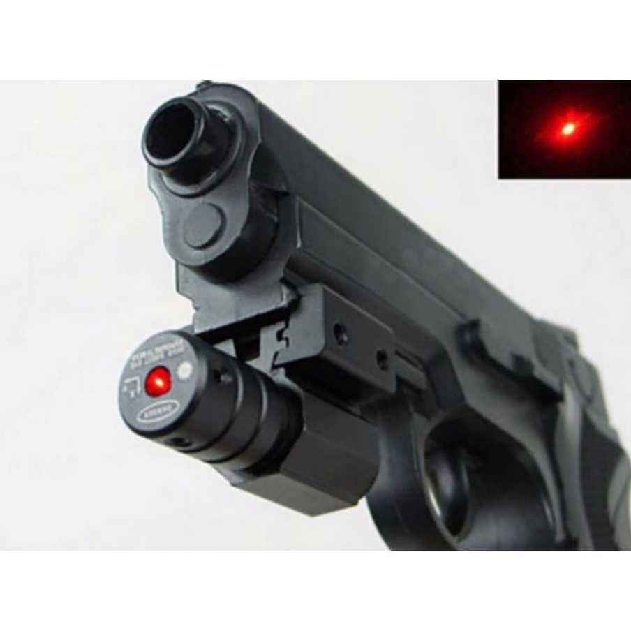 Laser Gun Tactical Pointer Picatinny Mount Airsoft Rifle - Hitam