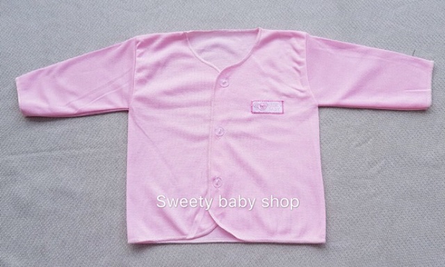 6PCS Baju bayi lengan panjang polos warna 0-3m NewBorn / baju bayi baru lahir panjang