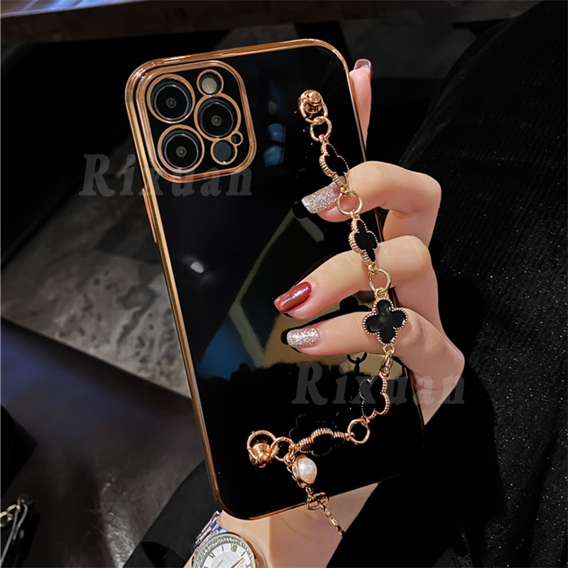 Casing Silikon Huawei Nova 9 SE Nova 8i 7i 7SE 5T Nova3i Y6P Y7A Y9S Y7 Pro Y9 Prime 2019 Motif Daun Clover