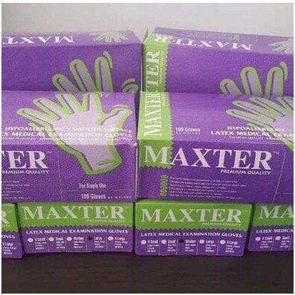 Sarung tangan SAFE GLOVES SARUNG TANGAN LATEX HANDSCOON BOX MAXTER