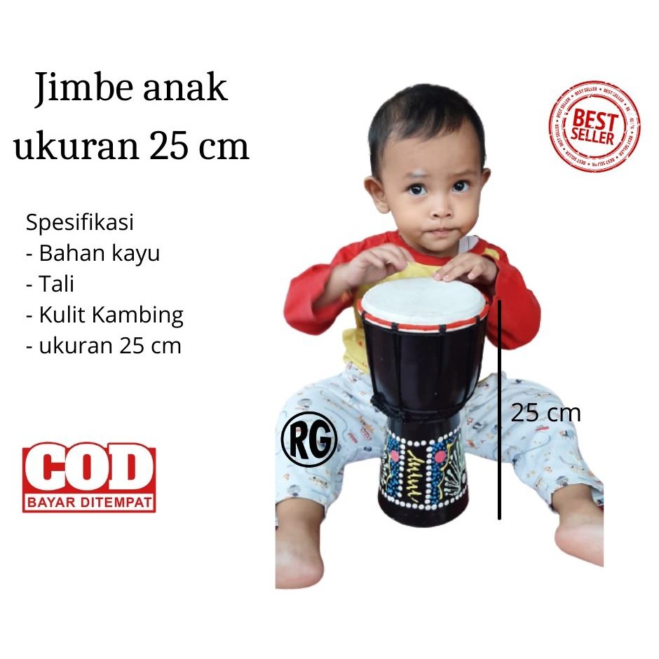gendang anak djime gendang anak murah ukuran 25 cm alat musik tradisional