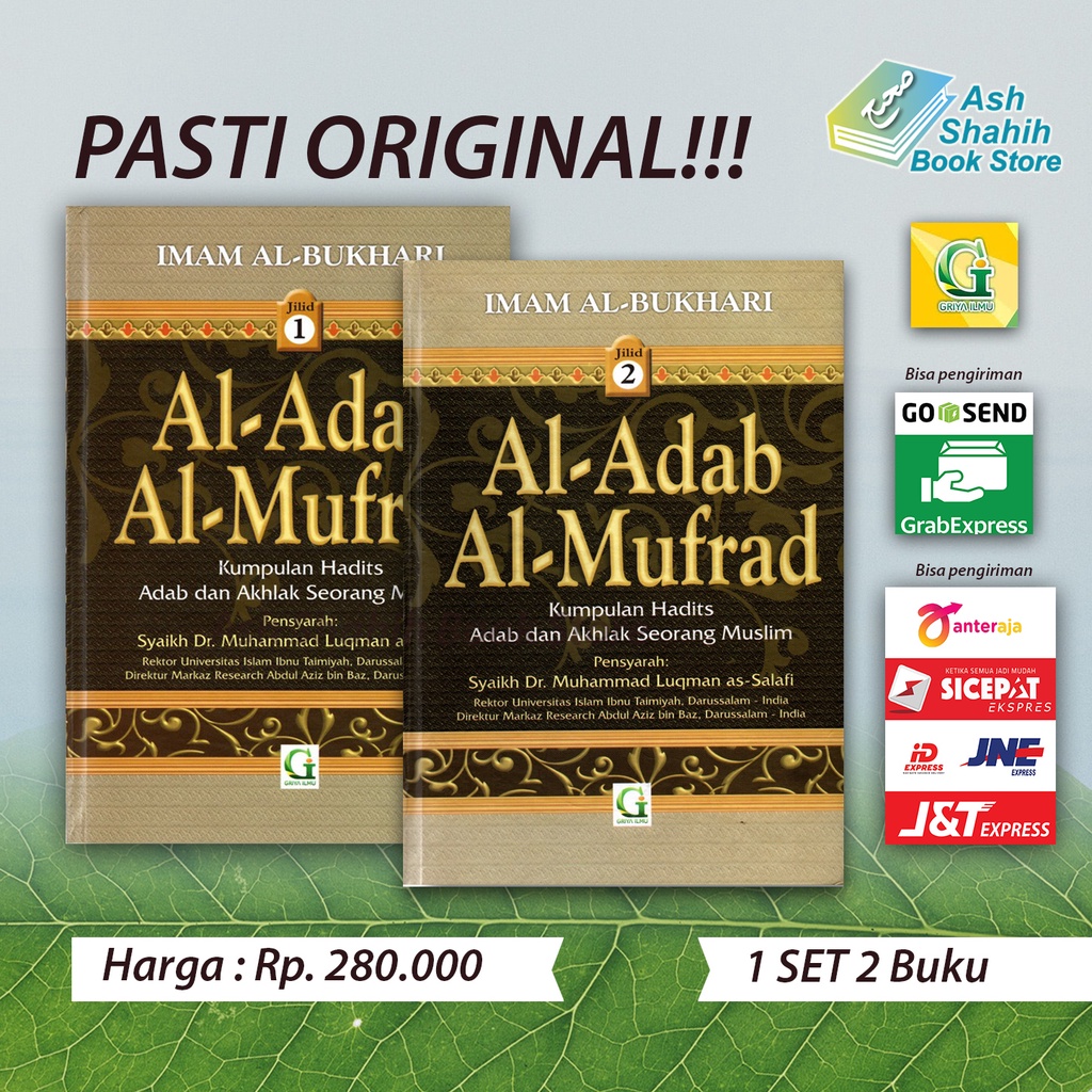 Al Adab Al Mufrad 1 Set 2 Jilid Original - Paket Lengkap Syarah Adabul Mufrad - Kumpulan Hadits Adab