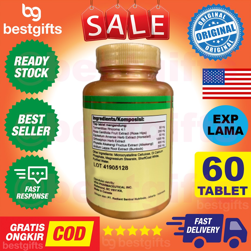 NATURE'S NATURES NATURE HEALTH KIDNETAB KIDNEYTAB FUNGSI GINJAL SALURAN KEMIH ANTI BAKTERI 60 KAPSUL