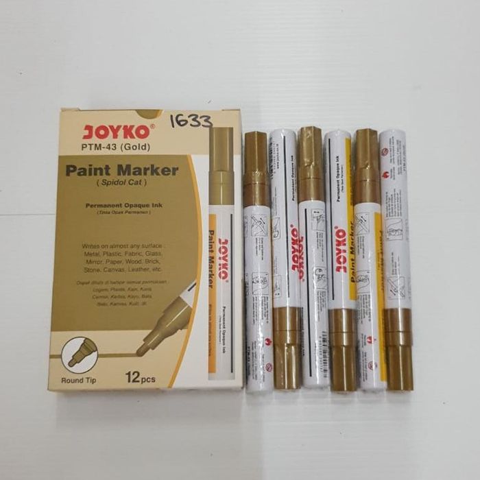 

SPIDOL PERMANEN JOYKO PTM-43 GOLD| PAINT MARKER | STATIONERY | ATK