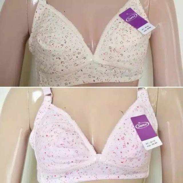 Sorex Bh/bra Menyusui Busa Tipis Motif Bunga Cantik 8110 Kait 3