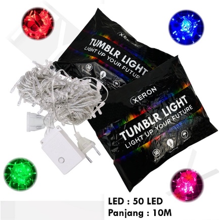 Lampu hias tumblr 10 meter kelap kelip warna warni hiasan panggung 17an pohon natal tahun baru rgb rainbow