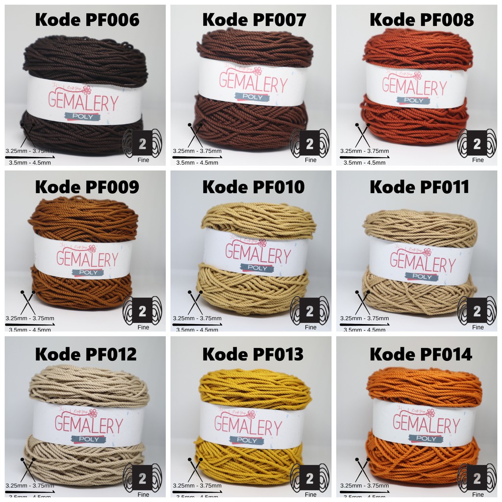 Benang Rajut Polyester Big Ply / Poly Besar / D30 - Part 2