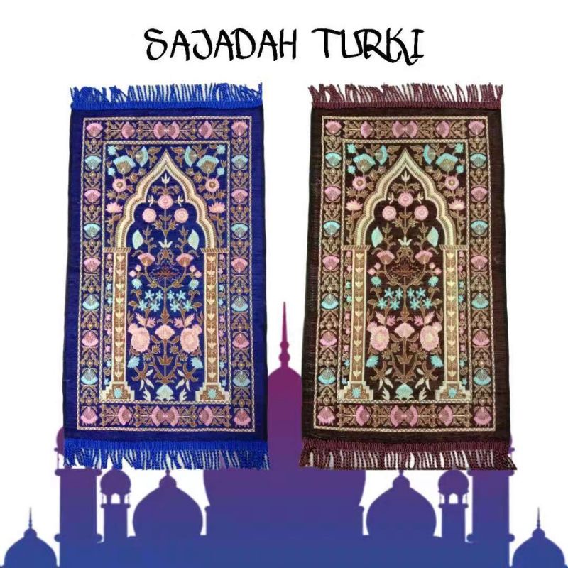 SAJADAH TURKEY SIZE 35x65 cocok untk hadia haji/umro