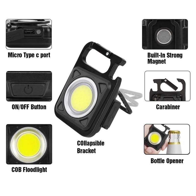 Lampu Senter LED Super Terang USB Rechargeable Portable Untuk Camping / Outdoor