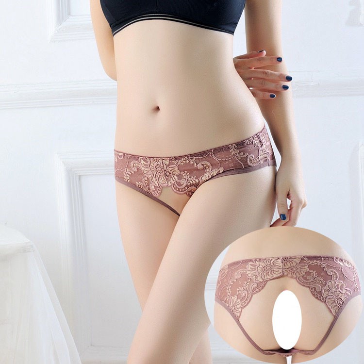 G-String Wanita Sexy Lace Pakaian Dalam Sulaman Open Celana Dalam T-Kembali Naik Rendah Thong C219