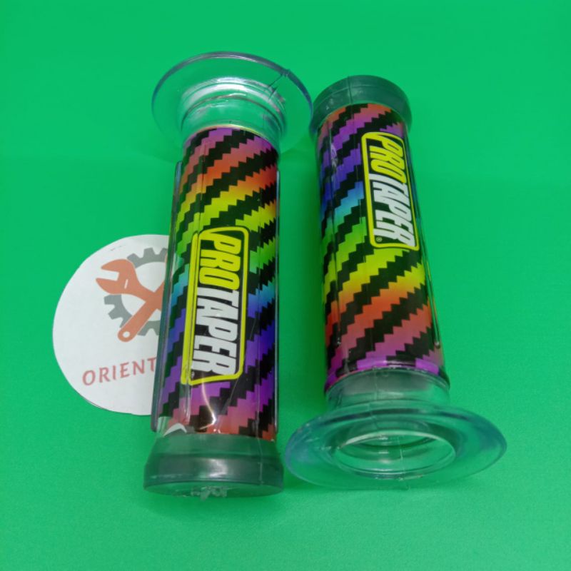 grip karbon pelangi handgrip rainbow pelangi universal Beat Vario Scoopy Spacy Mio Xeon Nmax PCX