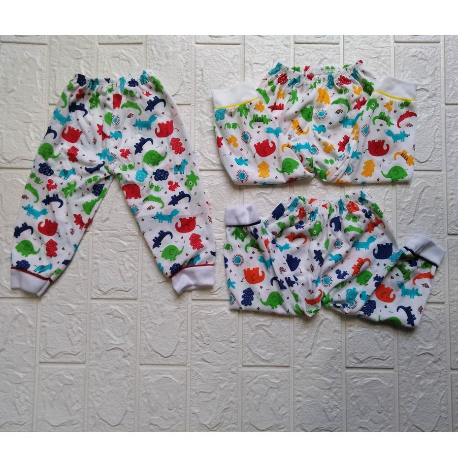 Celana Panjang Bayi 0-2 Tahun Bahan Katun Motif Aneka Animal / Binatang