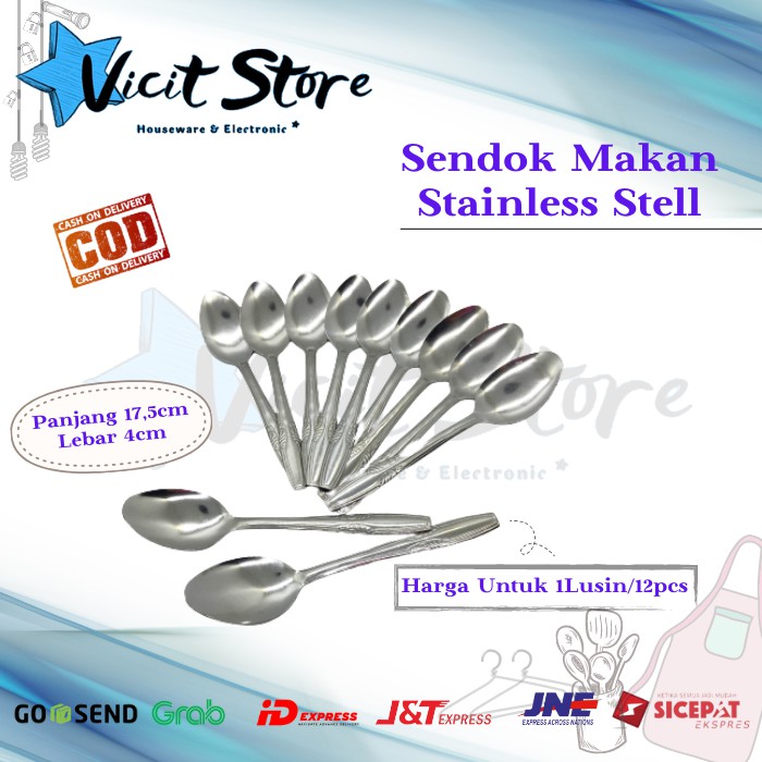 Sendok / Garpu Makan Murah Stainless Stell ( Harga untuk 1pack isi 12pcs )