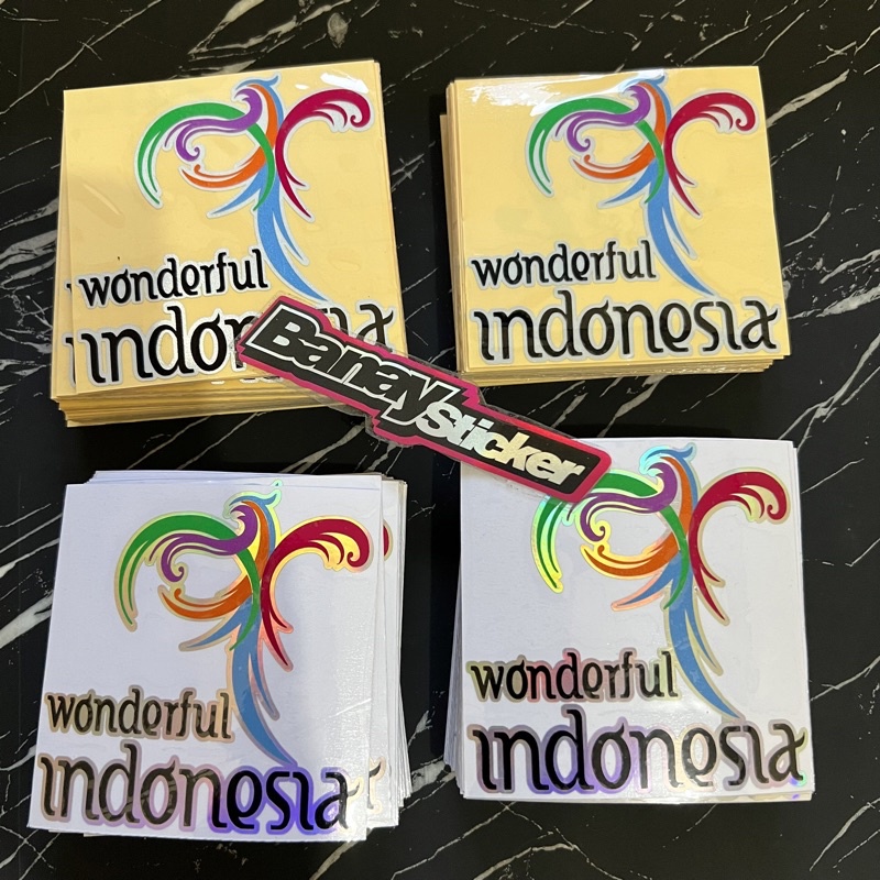 STICKER STIKER WONDERFULL INDONESIA CUTTING