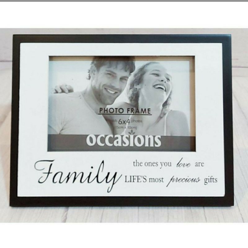 FAMILU SILVER &amp; WOODEN PHOTO FRAME