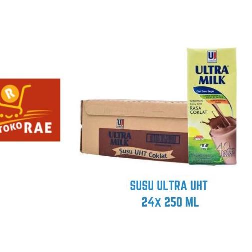 

Wow banget--Susu Ultra 250ML 1 dus isi 24 Cokelat / Full Cream