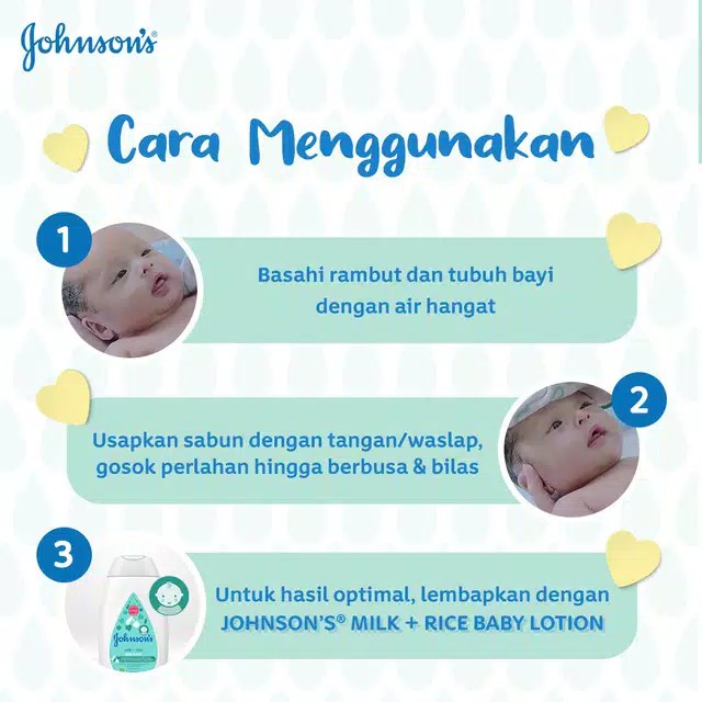 JOHNSONS Sabun Bayi Milk+Rise 200ml Refill