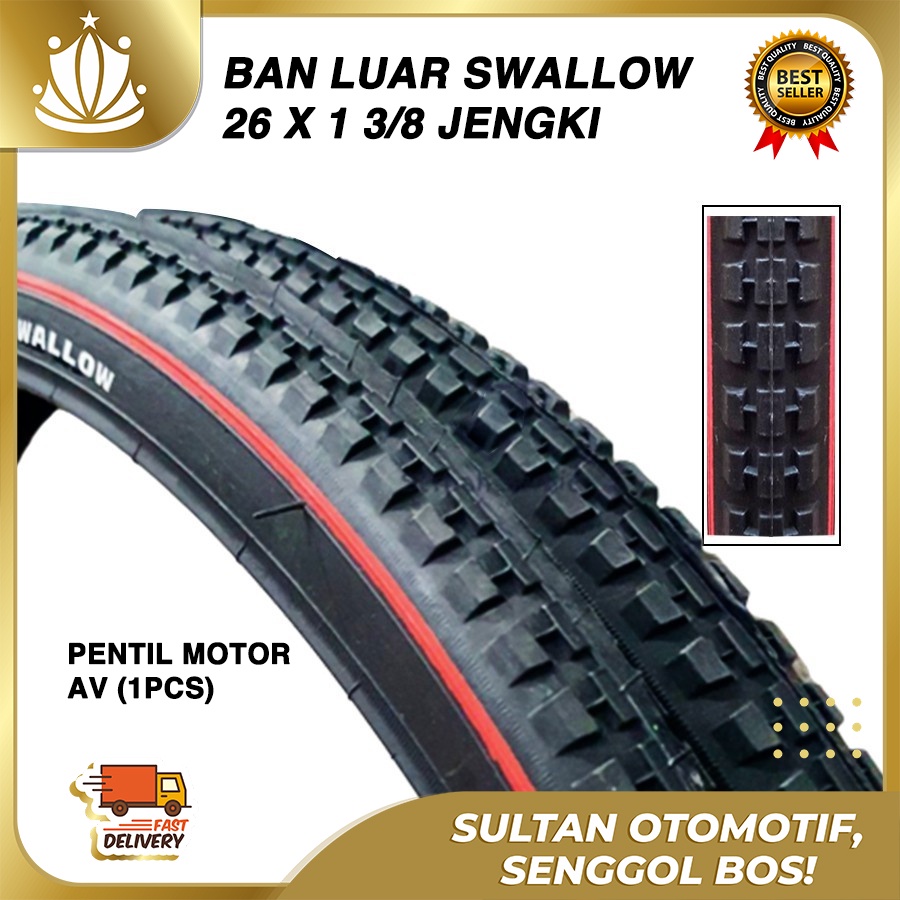 Ban Luar Swallow 26 x 1 3/8 Jengki AV