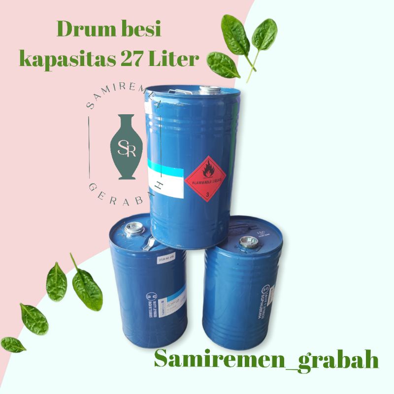 DRUM JERIGEN TONG BENSIN BESI 27 LITER