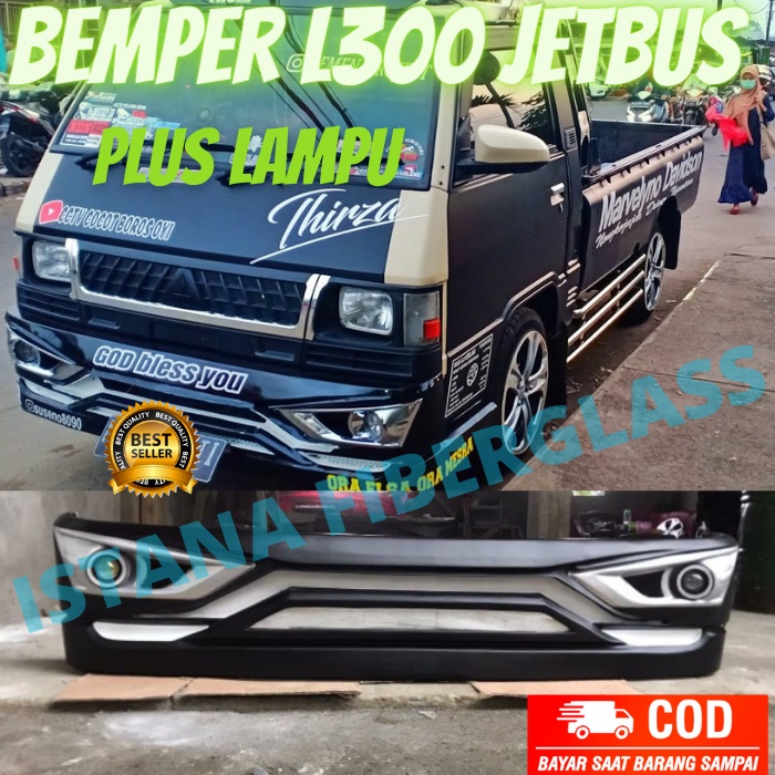 Bemper L300 Jetbus Plus Lampu bemper l300 variasi bahan fiberglass