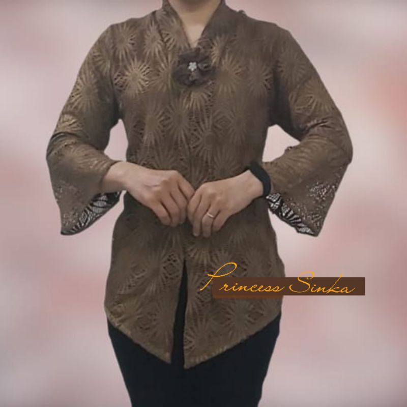 Atasan Kebaya Encim Senada Full Brokat