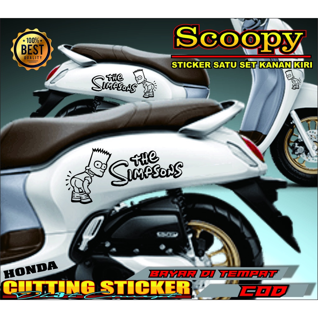 Sticker Scoopy The Simpsons Cutting Sticker Scoopy 2021-2022 STICKER MOTOR KEREN