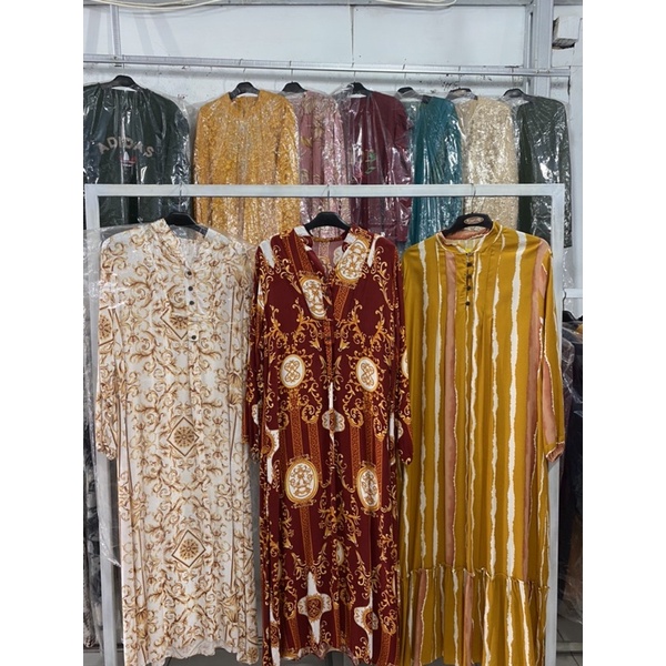 daster jumbo/gamis katun/gamis corak/daster rayon/home wear/home dress