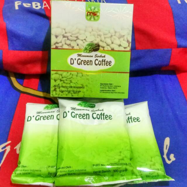D'Green Coffee MSI Laris Manis Best Seller Diet Ampuh Pelangsing D green Coffee (Non Pin)