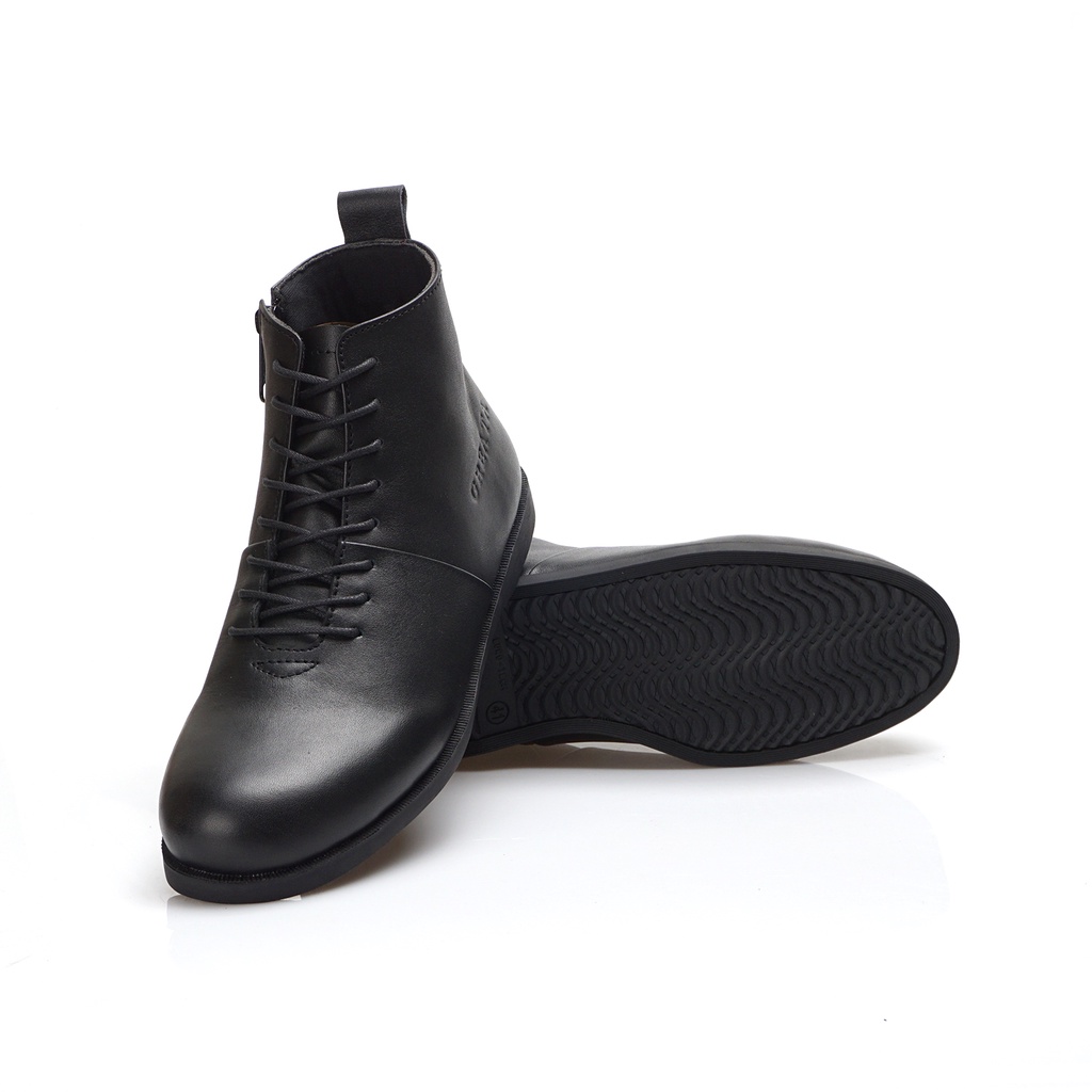 Sverker Black (Kulit Asli) - Boots pria Kulit Asli Kasual Original - Boot Pria Kulit Sapi Asli